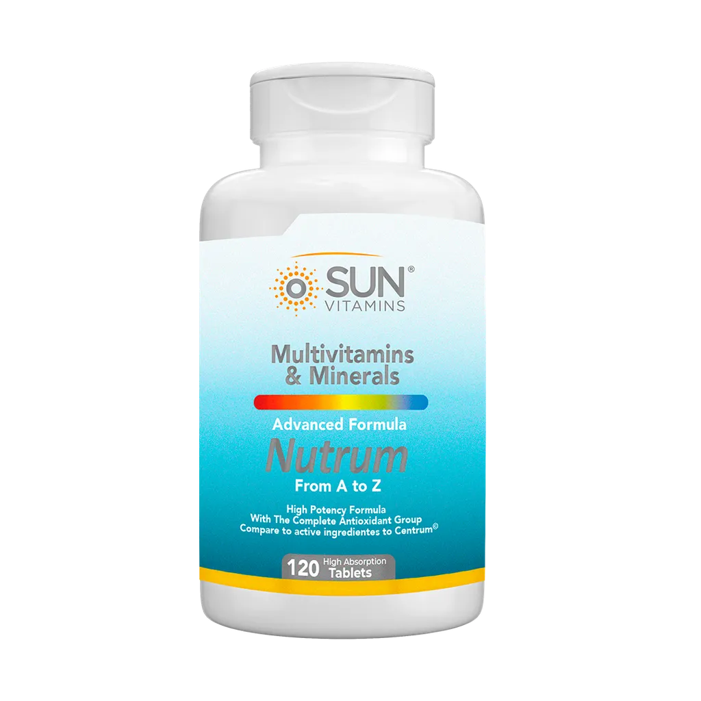 MULTIVITAMINS & MINERALS NUTRUM TABLETAS X120 SUN VITAMINS